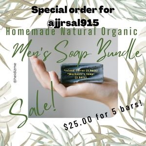 SPECIAL ORDER FOR @jjrsal915 HOMEMADE NATURAL ORGANIC Men's Soap Bundle